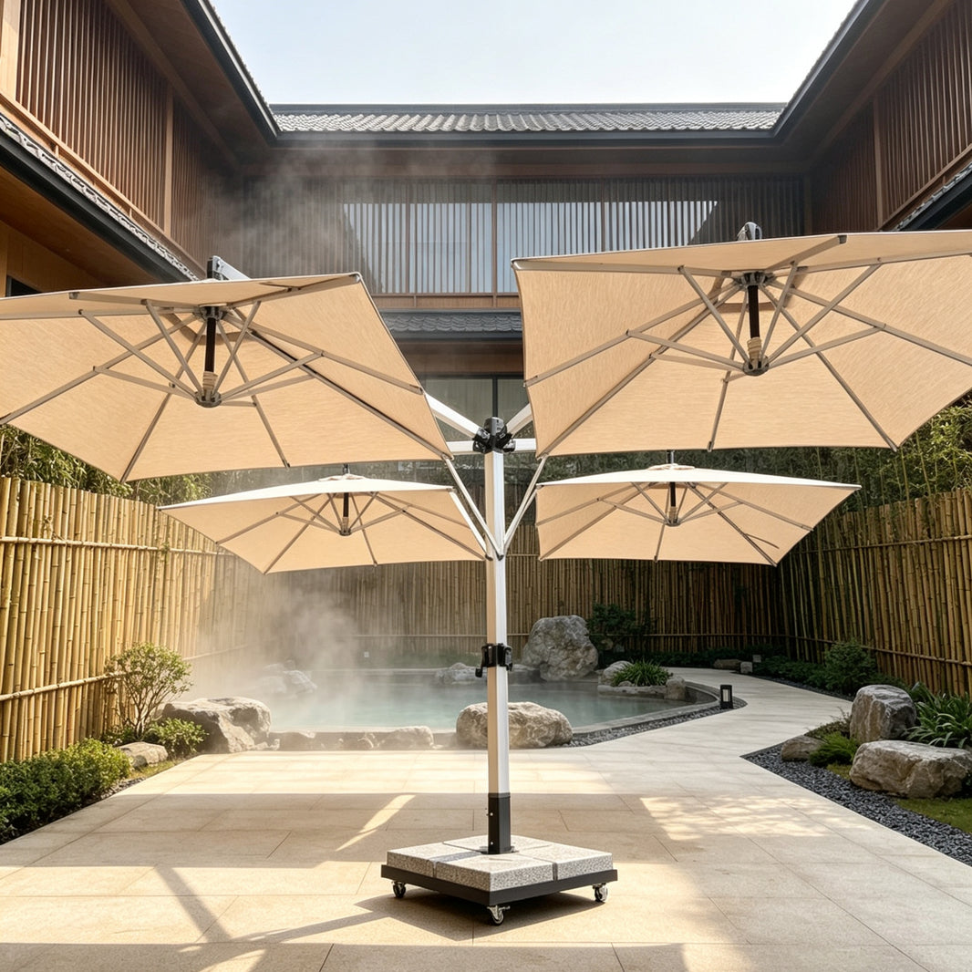 Premium 4 Head Offset Cantilever Umbrella