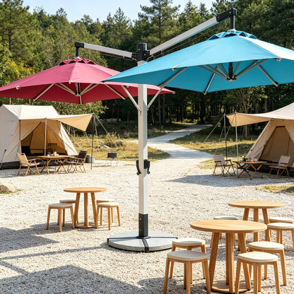 Big Size 2-Head Cantilever Umbrella for Outdoor Yard