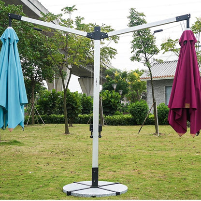 Big Size 2-Head Cantilever Umbrella for Outdoor Yard