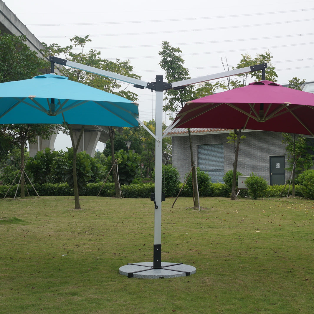 Big Size 2-Head Cantilever Umbrella for Outdoor Yard