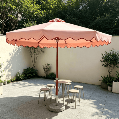 Hand Crank Aluminum Fraame & Hub Center Pillar Umbrella