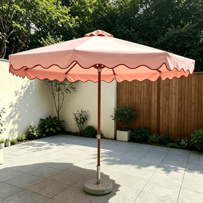 Hand Crank Aluminum Fraame & Hub Center Pillar Umbrella
