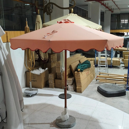 Hand Crank Aluminum Fraame & Hub Center Pillar Umbrella