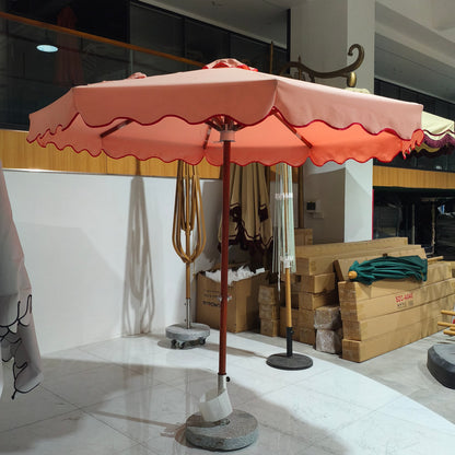 Hand Crank Aluminum Fraame & Hub Center Pillar Umbrella