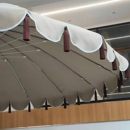 Aluminum Hub Valance Fiber Center Pole Umbrella