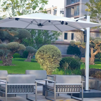 Brush Silver Roman Umbrella With LED Light
