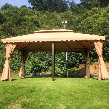 Wrought Iron Pavilion for Backyard Leisure