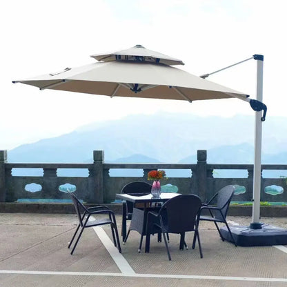 Outdoor Cantilever Roman Umbrella Patio Hanging Parasol