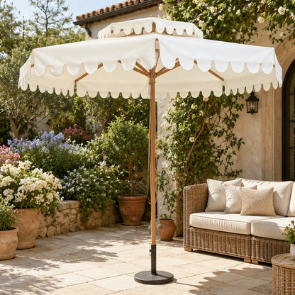 Double-Top Valance Center Pole Umbrella