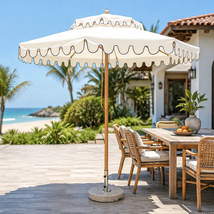 Double-Top Valance Center Pole Umbrella