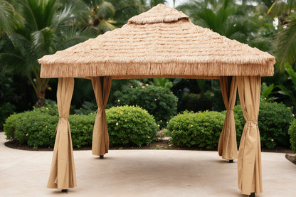 Custom Outdoor Steel Frame Straw Gazebo