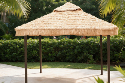 Custom Outdoor Steel Frame Straw Gazebo