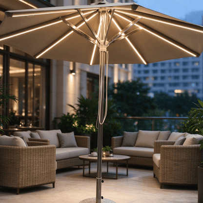 316 Stainless Steel Center Pillar Umbrella