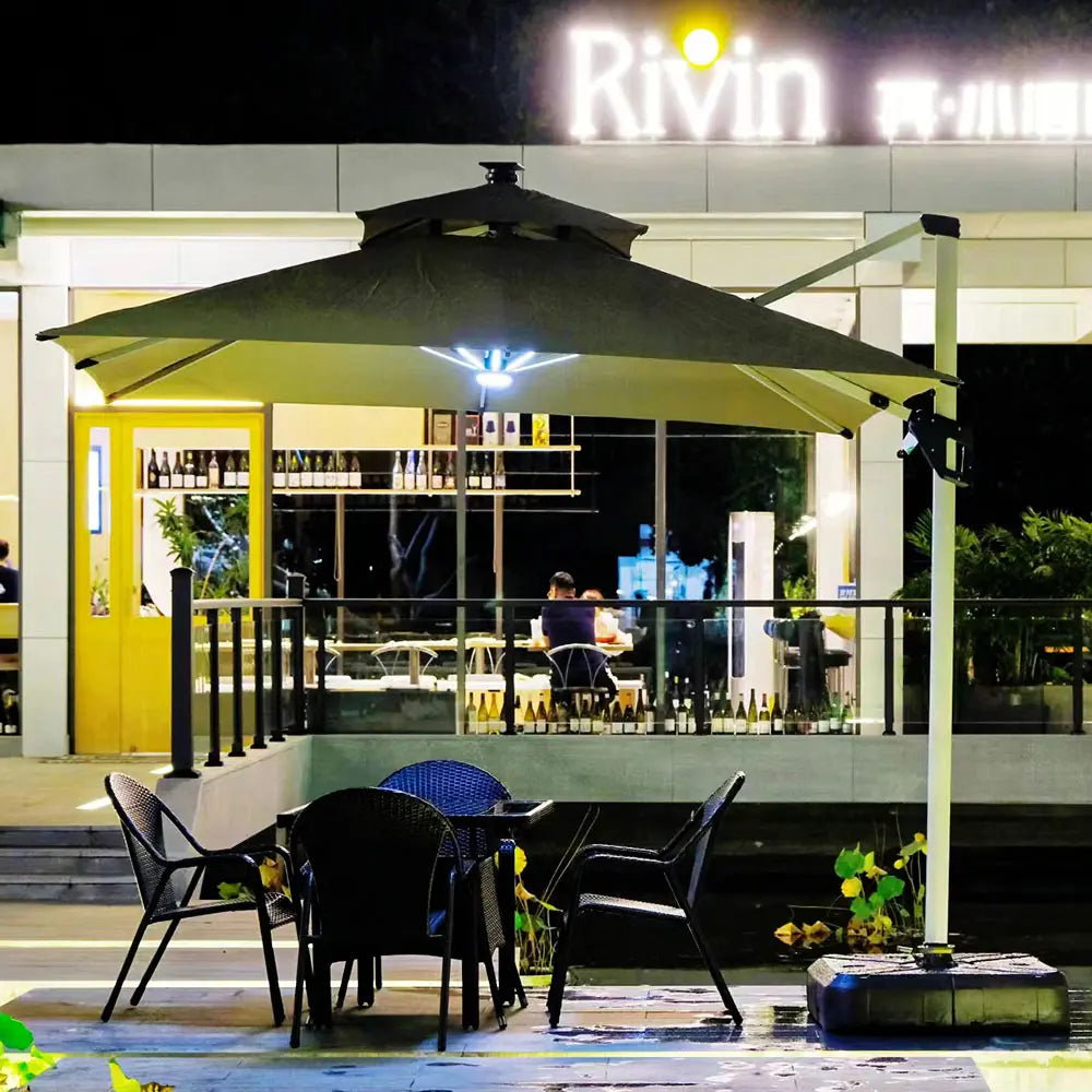 Elegant Roman Cantilever Umbrella for Villa & Commercial Patio