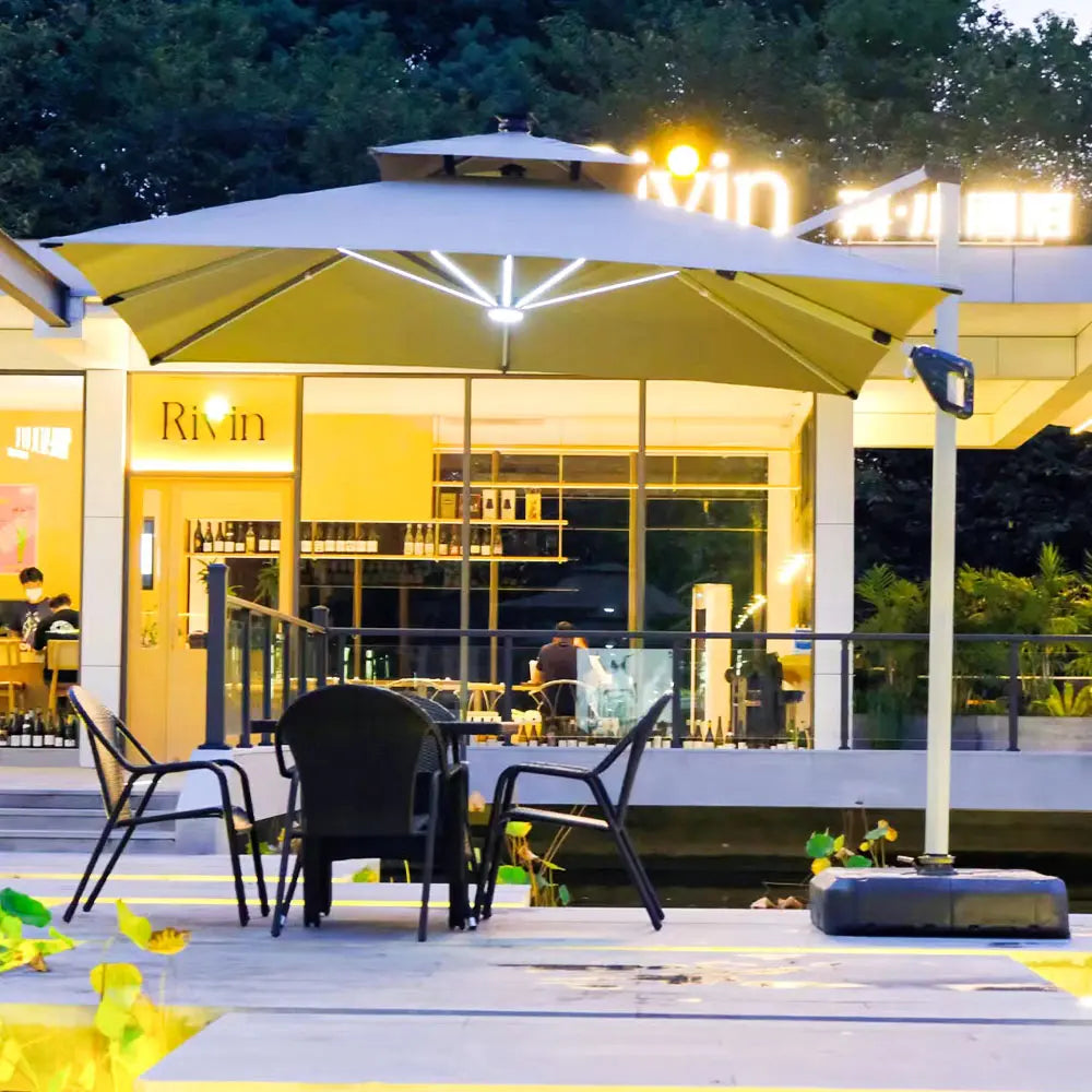 Elegant Roman Cantilever Umbrella for Villa & Commercial Patio