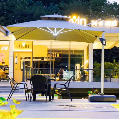 Elegant Roman Cantilever Umbrella for Villa & Commercial Patio