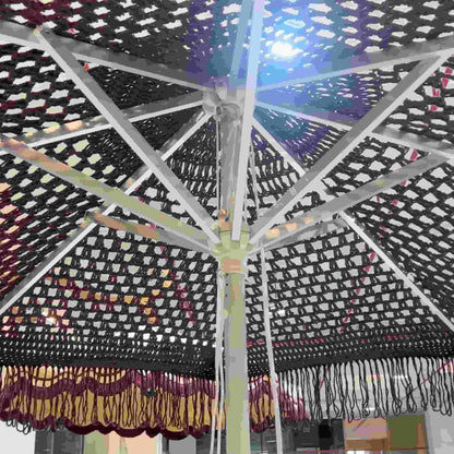 Decorative Rope-Woven Garden Umbrella