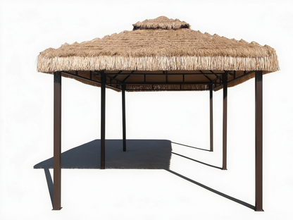 Weather Resistant Steel Outdoor Straw Gazebo