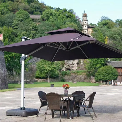 Outdoor Cantilever Roman Umbrella Patio Hanging Parasol