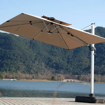 Turkish Style Double Canopy Cantilever Umbrella