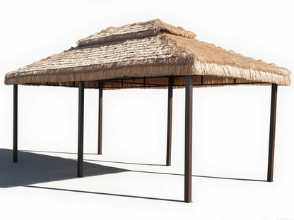 Weather Resistant Steel Outdoor Straw Gazebo