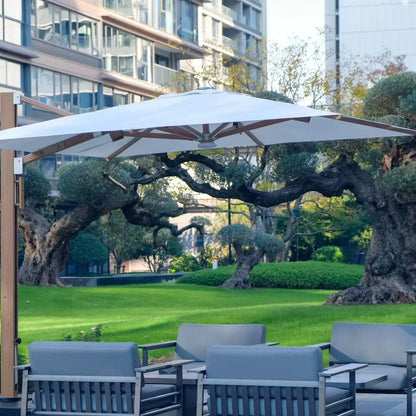 Outdoor Big Size Wood Grain Roman Umbrella