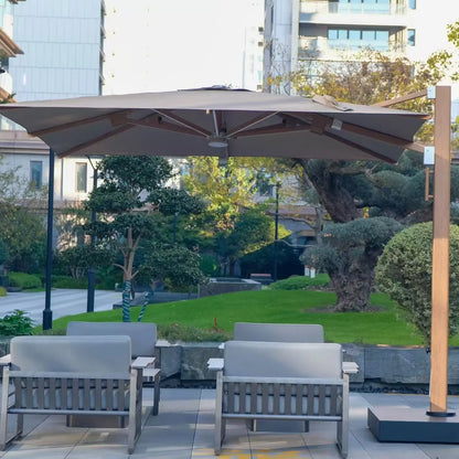 Outdoor Big Size Wood Grain Roman Umbrella