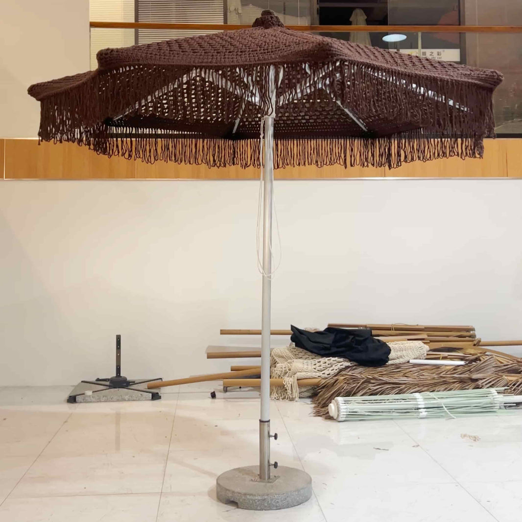 Decorative Rope-Woven Garden Umbrella