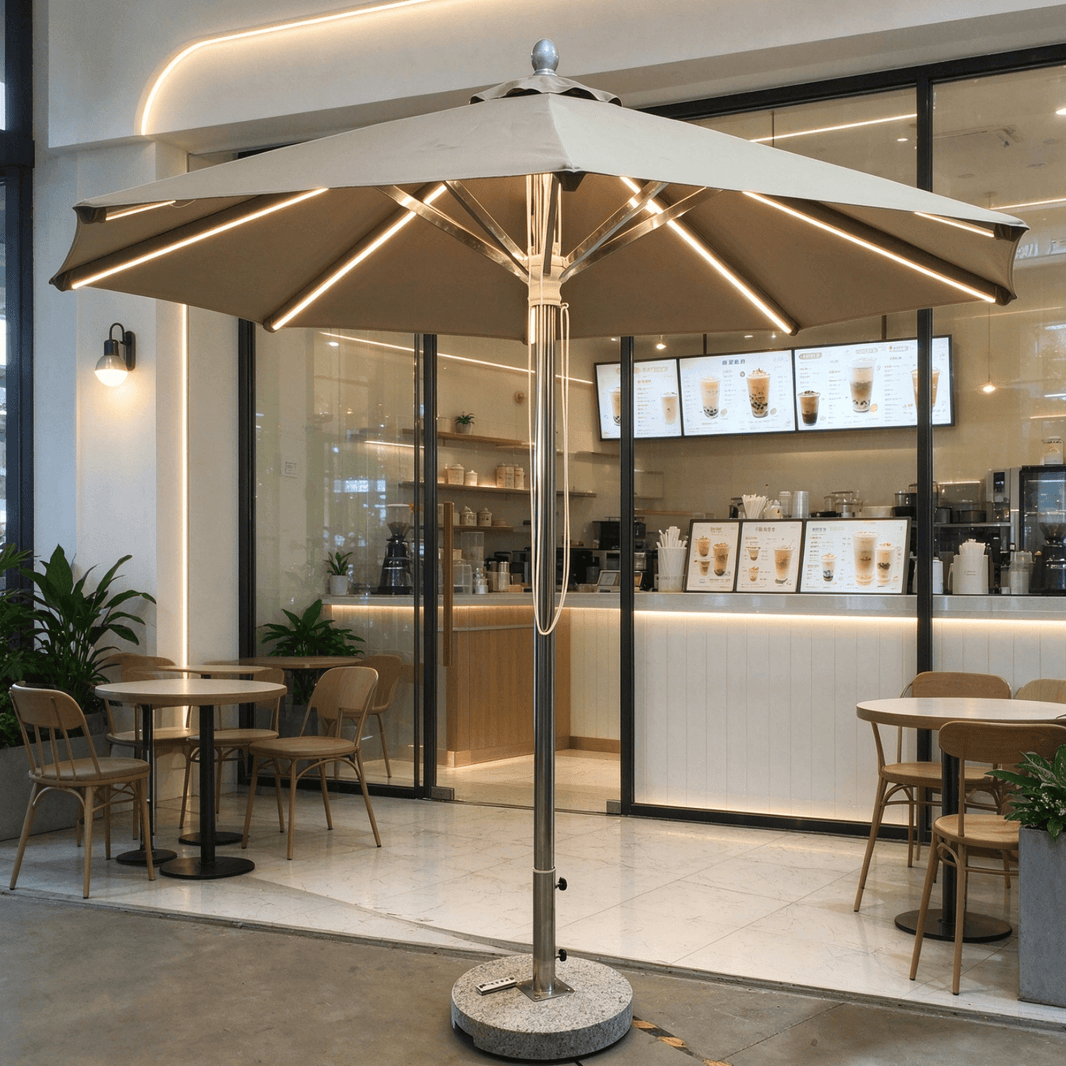316 Stainless Steel Center Pillar Umbrella