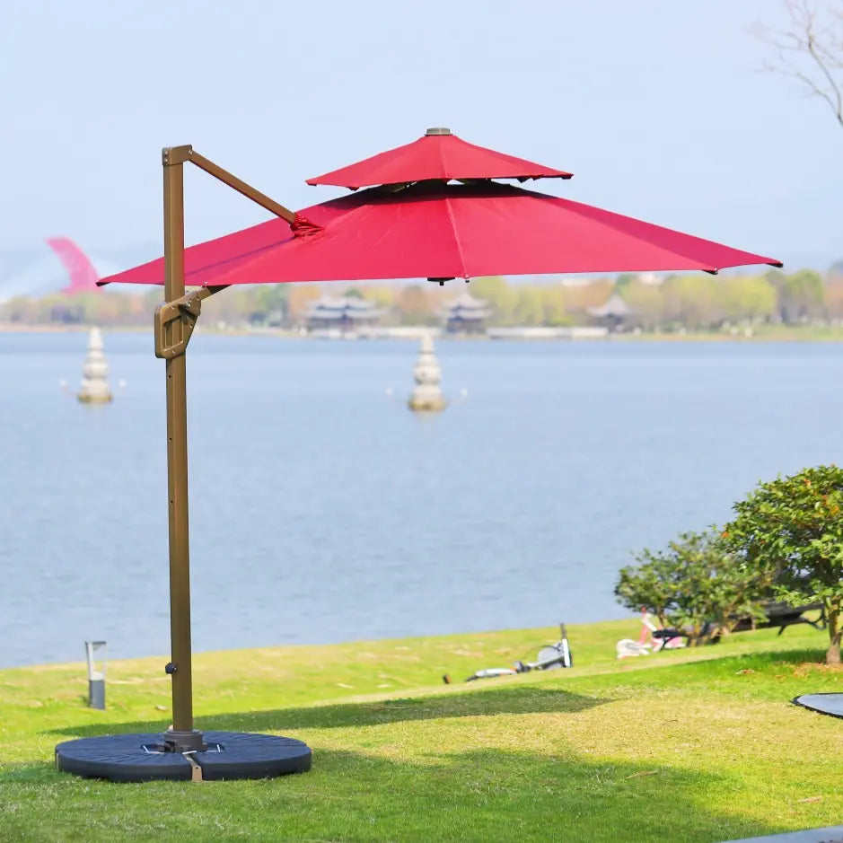 Luxury Roman Umbrella Offset Patio Umbrella for Outdoor Space