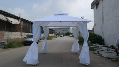 Modern Metal Straw Gazebo with Waterproof Roof
