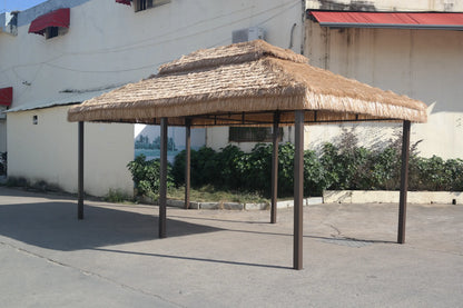 Weather Resistant Steel Outdoor Straw Gazebo
