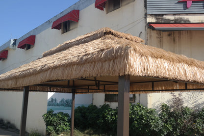Weather Resistant Steel Outdoor Straw Gazebo