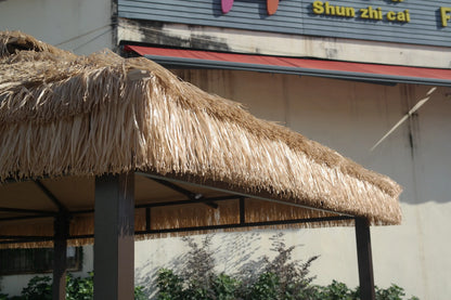 Weather Resistant Steel Outdoor Straw Gazebo