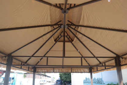 Weather Resistant Steel Outdoor Straw Gazebo