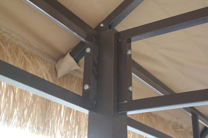 Weather Resistant Steel Outdoor Straw Gazebo