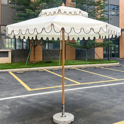 Double-Top Valance Center Pole Umbrella