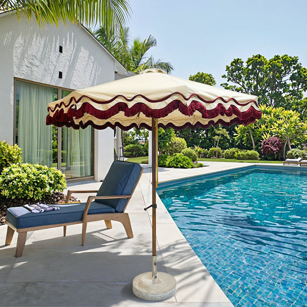 Tassel Center Pole Patio Umbrella