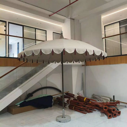Aluminum Hub Valance Fiber Center Pole Umbrella