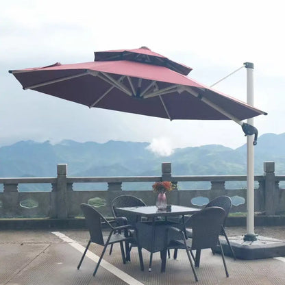 Outdoor Cantilever Roman Umbrella Patio Hanging Parasol