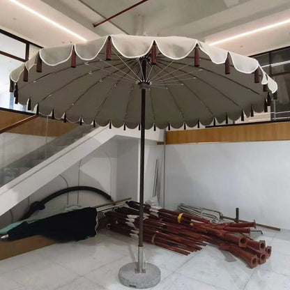 Aluminum Hub Valance Fiber Center Pole Umbrella