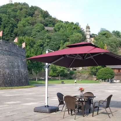 Outdoor Cantilever Roman Umbrella Patio Hanging Parasol