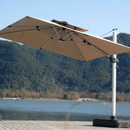 Turkish Style Double Canopy Cantilever Umbrella
