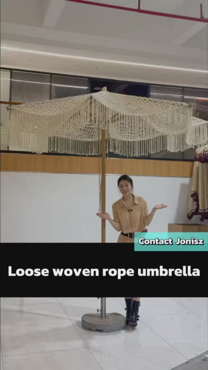 Modern Designer Rope-Woven Umbrella
