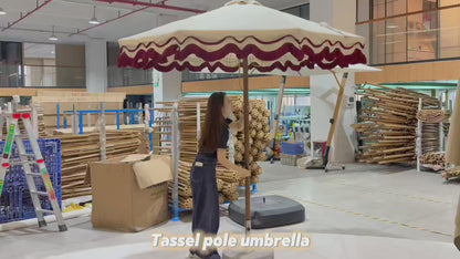 Tassel Center Pole Patio Umbrella