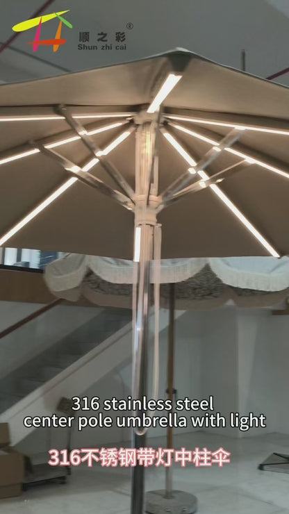 316 Stainless Steel Center Pillar Umbrella