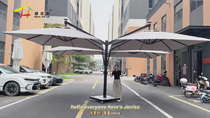 Modern 4 Head Cantilever Shade Umbrella