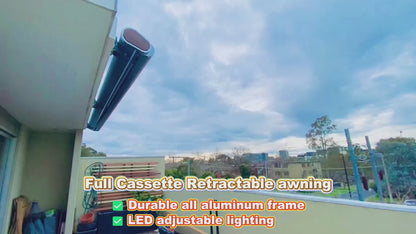 Outdoor Full Cassette Retractable Sun Awning